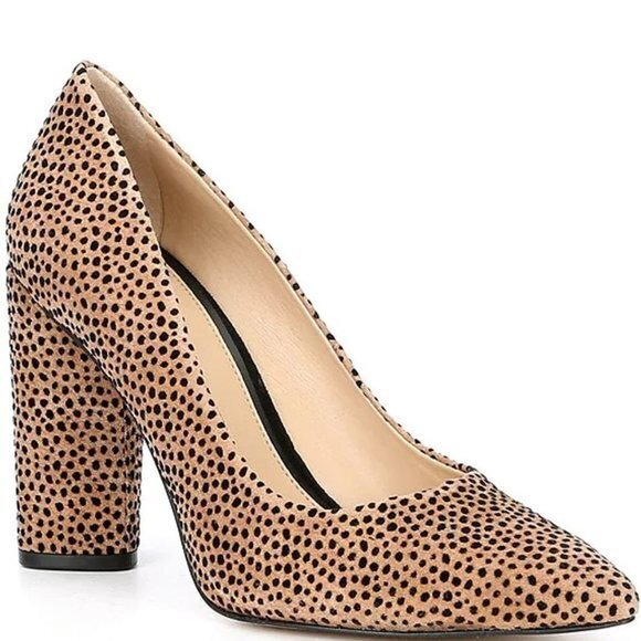 Gianni Bini Kaislie Suede Cheetah Print Block Heel- Sz‎ 6.5 - Picture 2 of 10